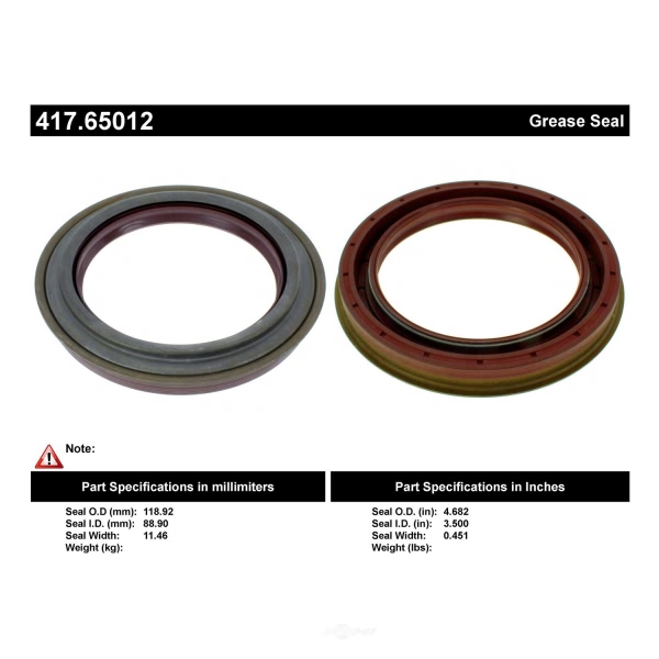 Centric Premium™ Axle Shaft Seal 417.65012