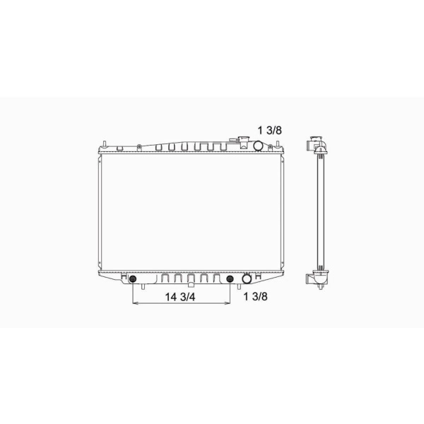 TYC Engine Coolant Radiator 2215