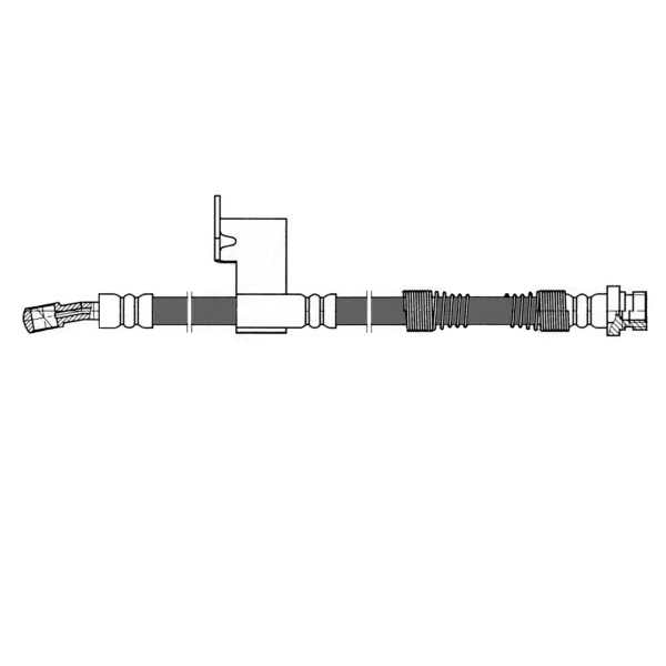 Centric Front Driver Side Brake Hose 150.51004