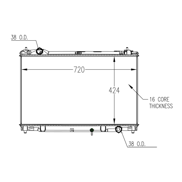 TYC Engine Coolant Radiator 13503