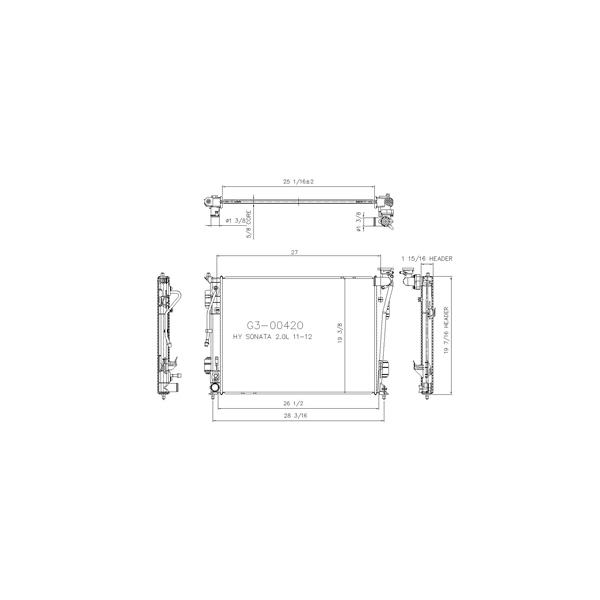 TYC Engine Coolant Radiator 13189