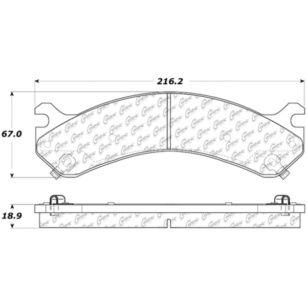 Centric Premium Semi-Metallic Rear Disc Brake Pads 300.09090