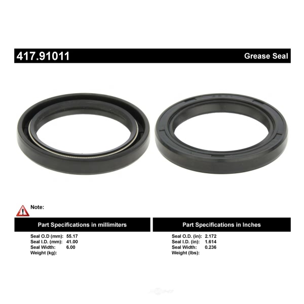 Centric Premium™ Axle Shaft Seal 417.91011
