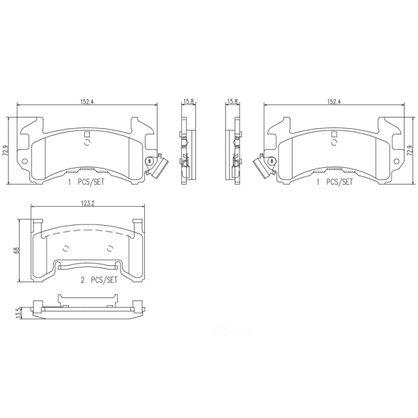 brembo Premium Ceramic Front Disc Brake Pads P59063N