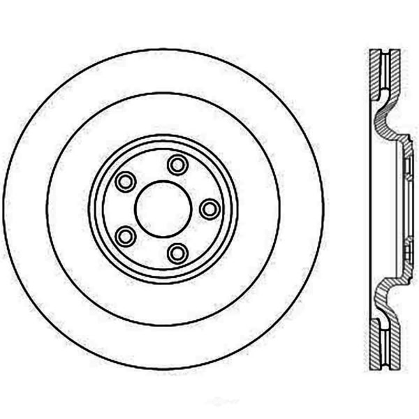 Centric Premium Vented Front Brake Rotor 125.20030