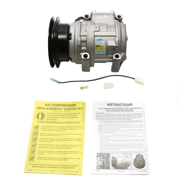 Delphi A C Compressor With Clutch CS20095