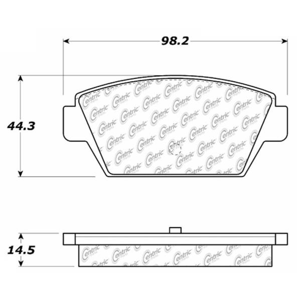 Centric Posi Quiet™ Ceramic Rear Disc Brake Pads 105.03290