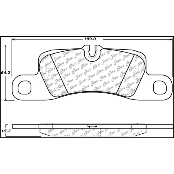 Centric Posi Quiet™ Semi-Metallic Rear Disc Brake Pads 104.13901