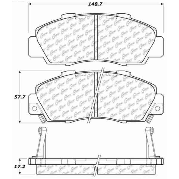 Centric Posi Quiet™ Ceramic Front Disc Brake Pads 105.05031