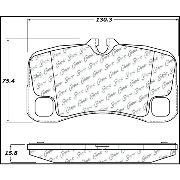 Centric Posi Quiet™ Semi-Metallic Rear Disc Brake Pads 104.13000