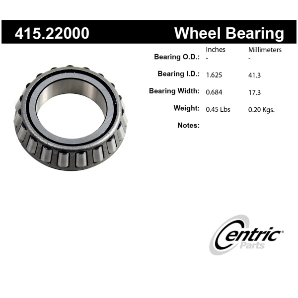 Centric Premium™ Bearing Cone 415.22000