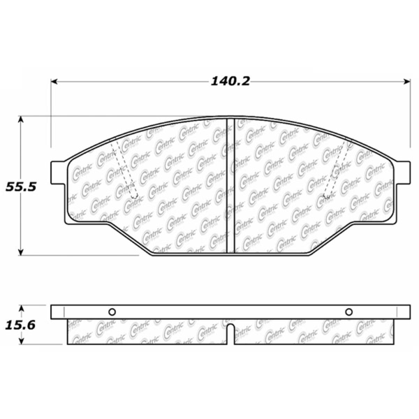 Centric Premium Semi-Metallic Front Disc Brake Pads 300.03030