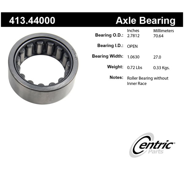 Centric Premium™ Rear Driver Side Wheel Bearing 413.44000