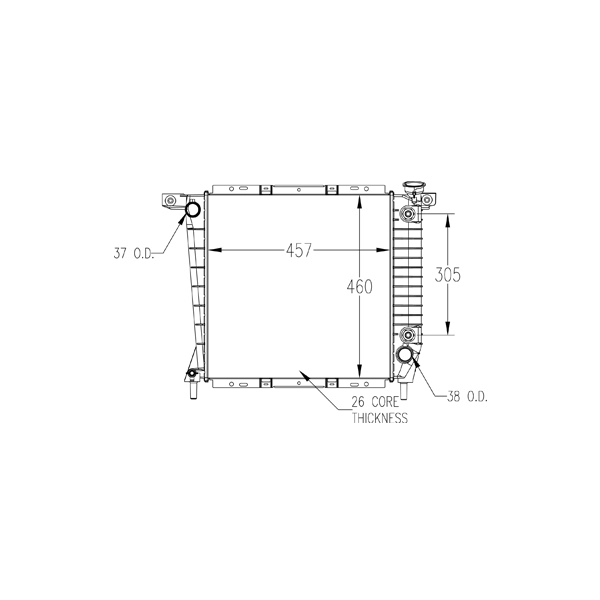 TYC Engine Coolant Radiator 1062