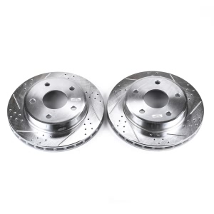 Power Stop PowerStop Evolution Performance Drilled, Slotted& Plated Brake Rotor Pair for 2007 Dodge Dakota - AR8763XPR