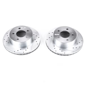 Power Stop PowerStop Evolution Performance Drilled, Slotted& Plated Brake Rotor Pair for Jeep Grand Cherokee - AR8722XPR