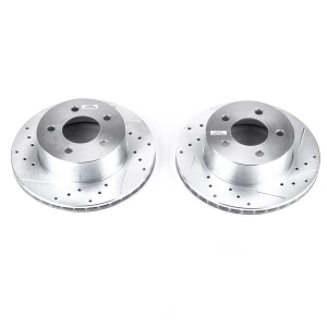 Power Stop PowerStop Evolution Performance Drilled, Slotted& Plated Brake Rotor Pair for 1991 Jeep Cherokee - AR8722XPR