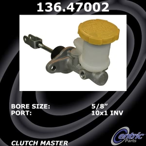 Centric Premium Clutch Master Cylinder - 136.47002