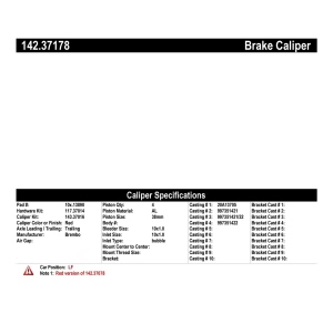 Centric Posi Quiet™ Loaded Brake Caliper for 2016 Porsche Boxster - 142.37178