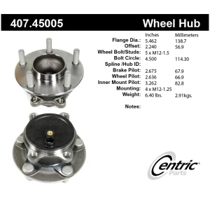 Centric Premium™ Wheel Bearing And Hub Assembly for 2018 Mazda CX-5 - 407.45005