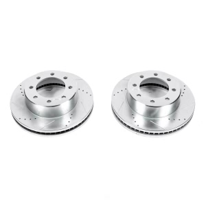 Power Stop PowerStop Evolution Performance Drilled, Slotted& Plated Brake Rotor Pair for 2015 Ram 3500 - AR8373XPR