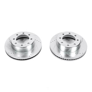 Power Stop PowerStop Evolution Performance Drilled, Slotted& Plated Brake Rotor Pair for 2019 Ram 3500 - AR8373XPR