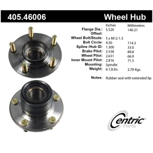 Centric Premium™ Wheel Bearing And Hub Assembly for 1992 Eagle Talon - 405.46006