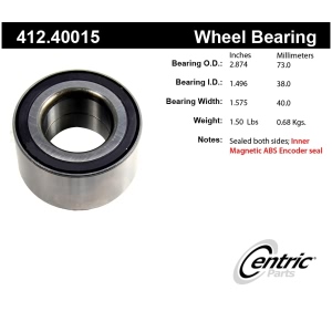 Centric Premium™ Front Driver Side Double Row Wheel Bearing for 1997 Honda Civic - 412.40015