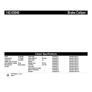 Centric Posi Quiet™ Loaded Brake Caliper for 1988 Dodge Daytona - 142.63040