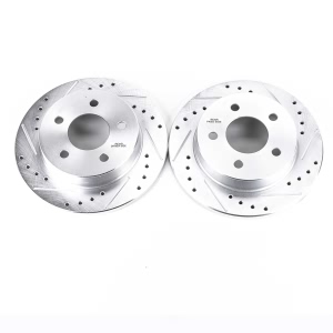 Power Stop PowerStop Evolution Performance Drilled, Slotted& Plated Brake Rotor Pair for 1999 Ford Mustang - AR8142XPR