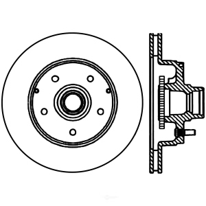 Centric Premium™ Brake Rotor for Oldsmobile Custom Cruiser - 125.62035