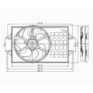 TYC Dual Radiator And Condenser Fan Assembly - 620370