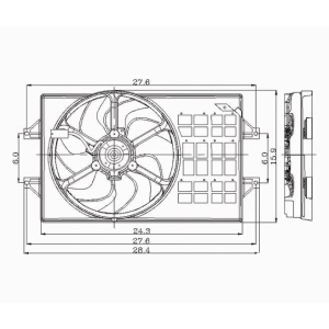 TYC Dual Radiator And Condenser Fan Assembly for Chrysler Sebring - 620370