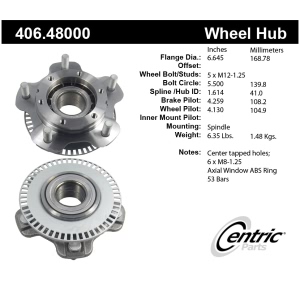 Centric Premium™ Wheel Bearing And Hub Assembly for 2004 Suzuki Grand Vitara - 406.48000