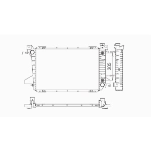 TYC Engine Coolant Radiator for 1989 Ford Bronco - 1452