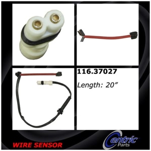 Centric Rear Brake Pad Sensor for 2007 Porsche Boxster - 116.37027