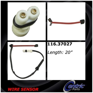 Centric Rear Brake Pad Sensor for 2011 Porsche Cayman - 116.37027