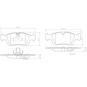 brembo Premium Ceramic Front Disc Brake Pads for 2003 BMW 325xi - P06024N