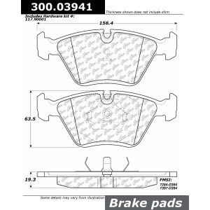 Centric Premium™ Semi-Metallic Brake Pads for 2005 Jaguar XK8 - 300.03941