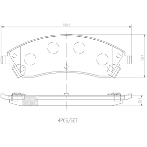 brembo Premium Ceramic Front Disc Brake Pads for 2006 Cadillac SRX - P09019N