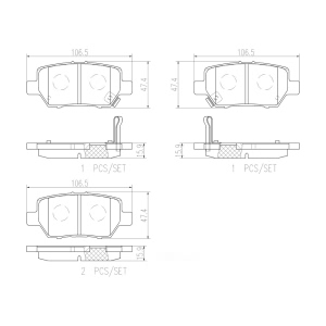 brembo Premium Ceramic Rear Disc Brake Pads for 2011 Acura RL - P28078N