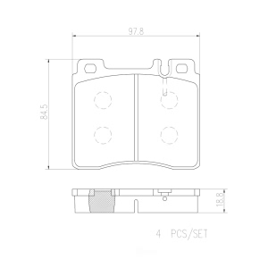 brembo Premium Ceramic Front Disc Brake Pads for Mercedes-Benz S420 - P50018N