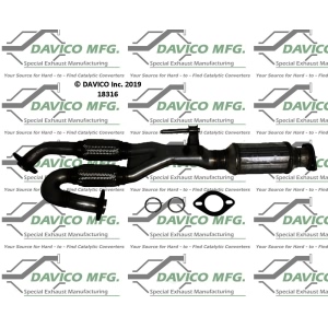 Davico Direct Fit Catalytic Converter and Pipe Assembly for Nissan Quest - 18316