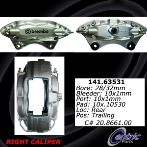 Centric Semi-Loaded Brake Caliper for 2007 Jeep Grand Cherokee - 141.63531