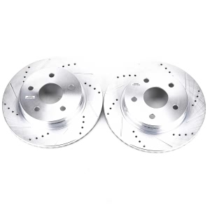 Power Stop PowerStop Evolution Performance Drilled, Slotted& Plated Brake Rotor Pair for Ram - AR8750XPR