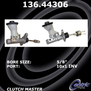 Centric Premium Clutch Master Cylinder for 1994 Toyota 4Runner - 136.44306