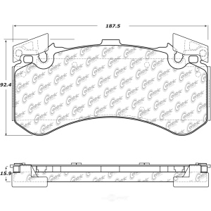 Centric Posi Quiet™ Semi-Metallic Front Disc Brake Pads for Audi S8 - 104.15750