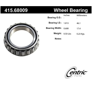 Centric Premium™ Rear Driver Side Outer Wheel Bearing for 1985 Jeep J20 - 415.68009