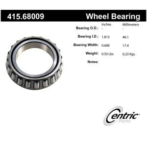 Centric Premium™ Rear Driver Side Outer Wheel Bearing for Jaguar XJ - 415.68009