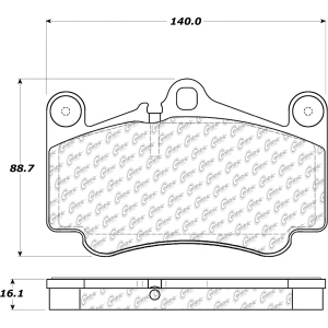 Centric Posi Quiet™ Semi-Metallic Front Disc Brake Pads for 2006 Porsche 911 - 104.09160